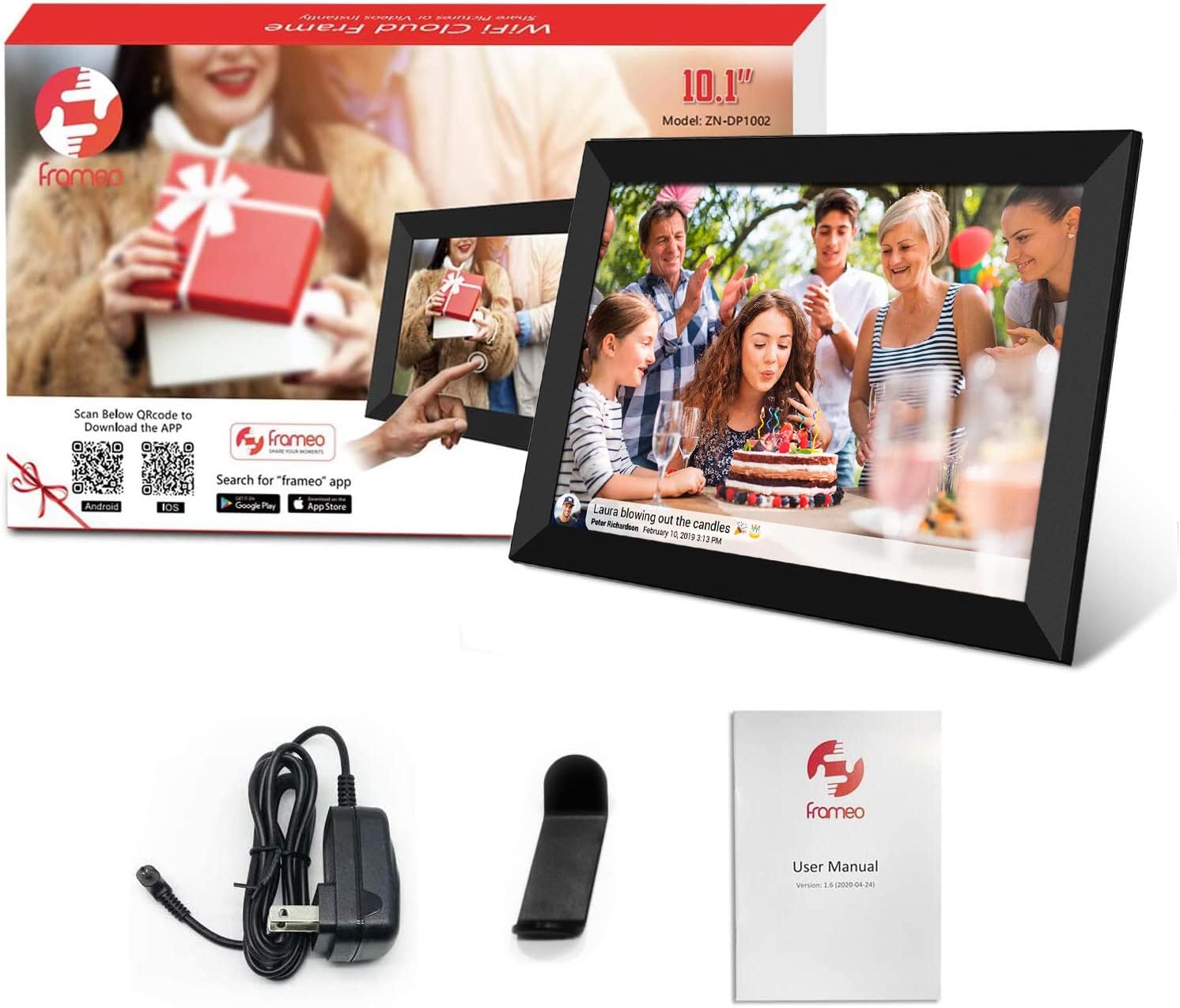 Slimme 32GB Wifi Digitaal Fotokader 10.1 Inch